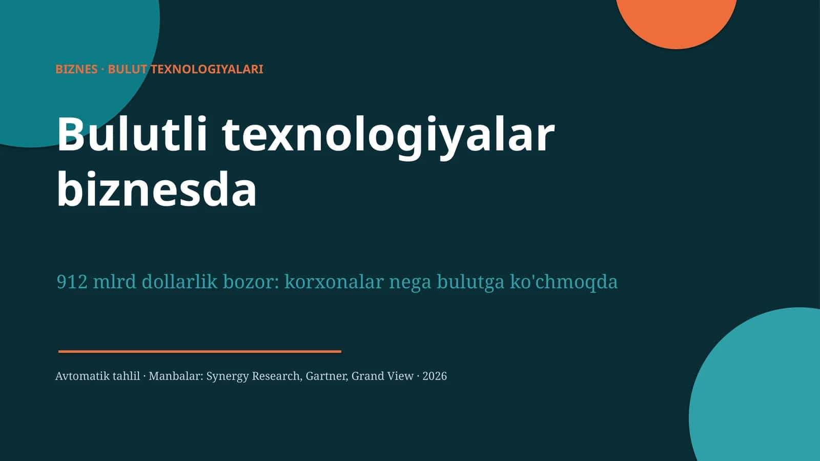 Bulut texnologiyalari 1