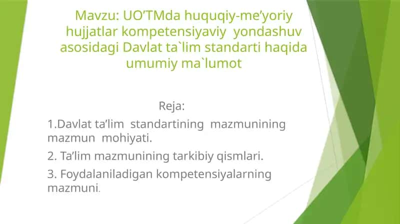 Davlat ta’lim standartlari 1