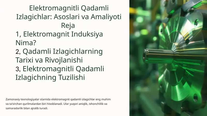 Elektromagnitli Qadamli Izlagichlar: AsoslarivaAmaliyoti 1