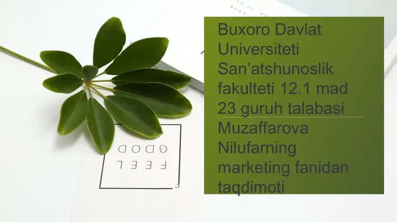 Marketing fanidagi taqdimot 1