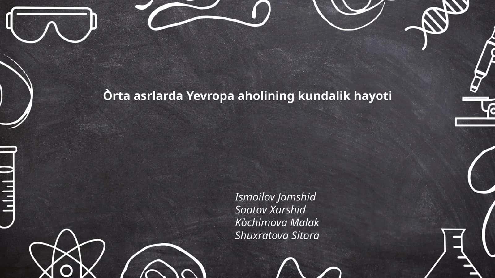 Òrta asrlarda Yevropa aholining kundalik hayoti 1