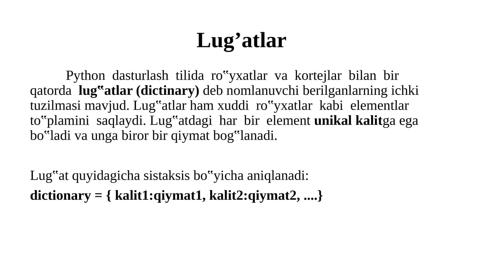 Lug’atlar 1