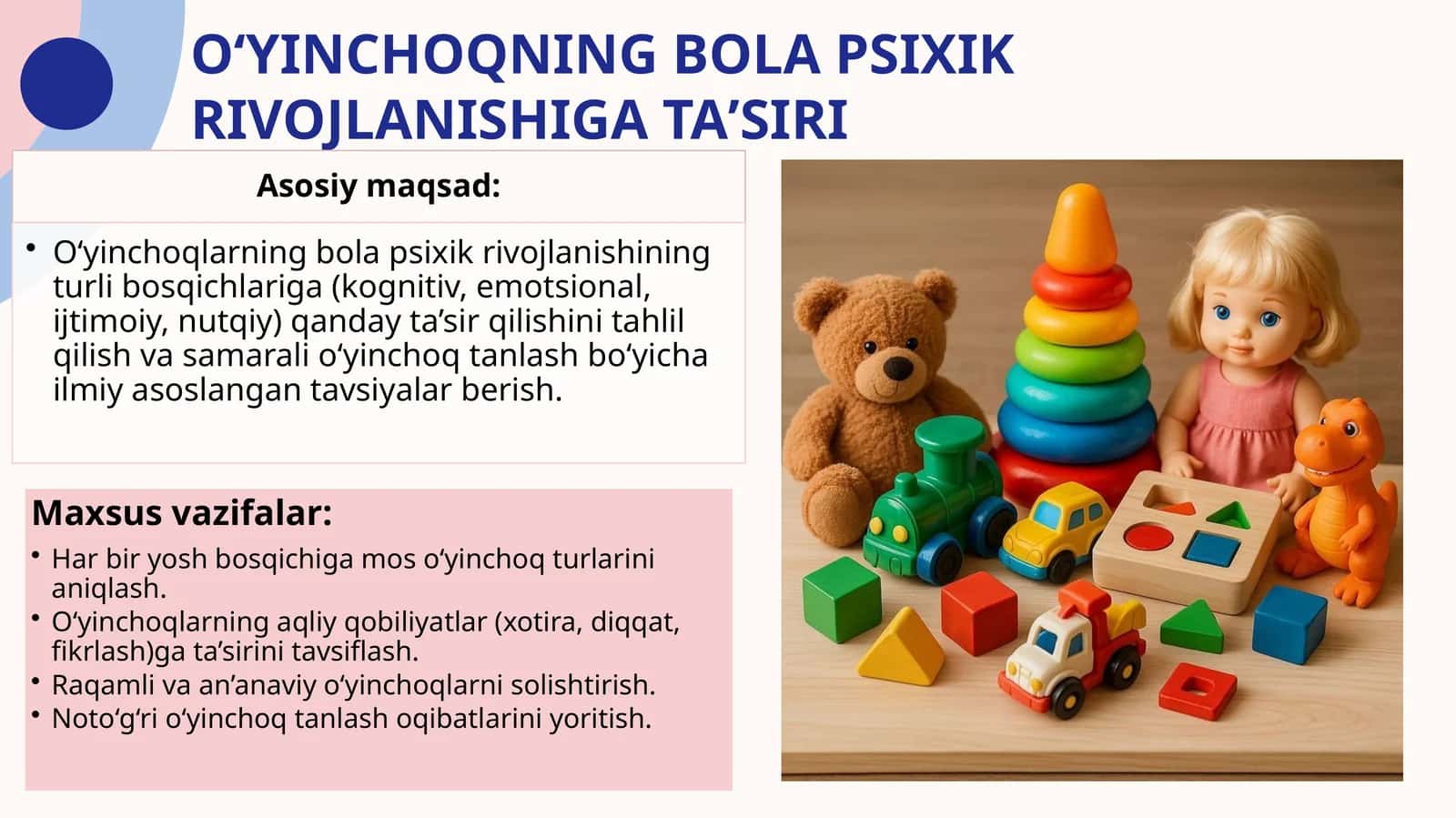 OʻYINCHOQNING BOLA PSIXIK RIVOJLANISHIGA TAʼSIRI 1