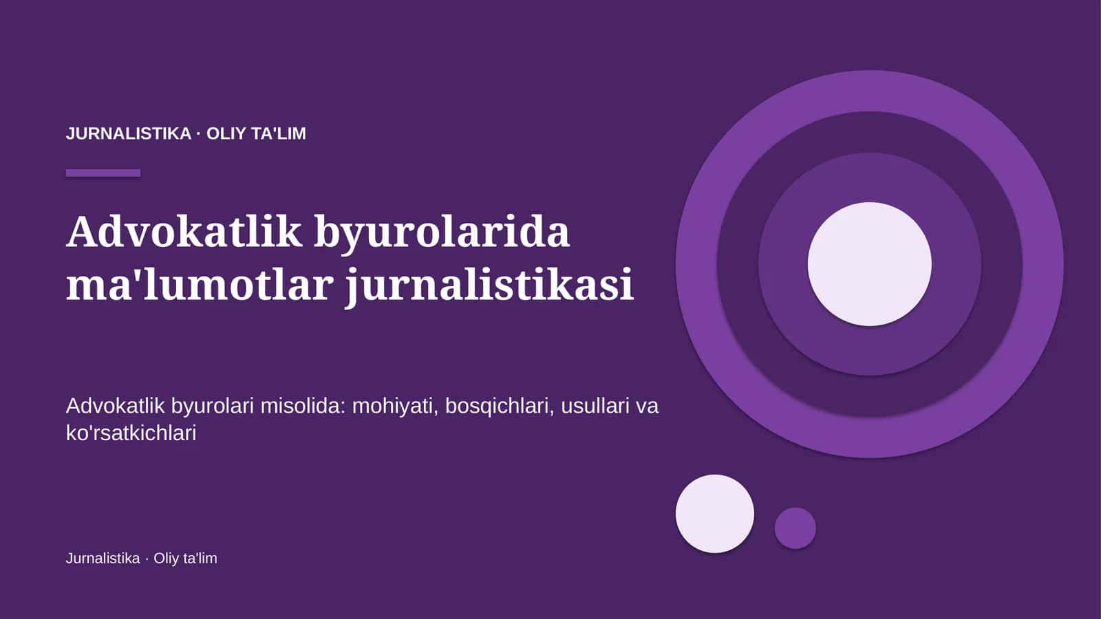 Advokatlik byurolarida ma'lumotlar jurnalistikasi 1
