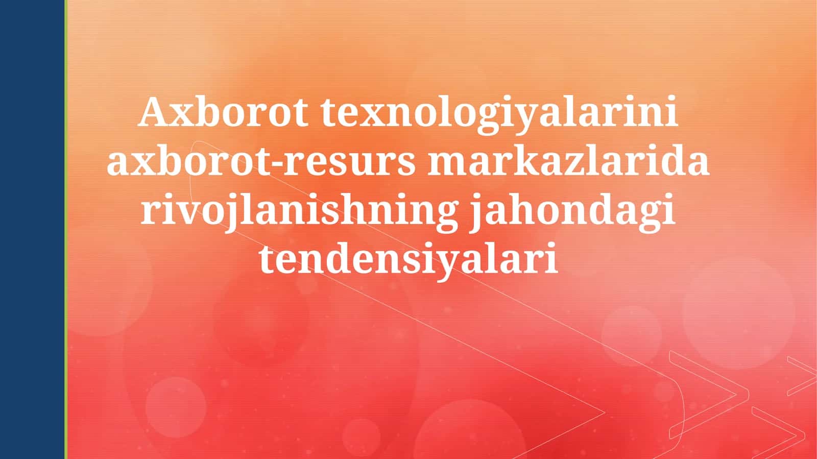 Mobil texnologiyalar va ulardan foydalanish 1