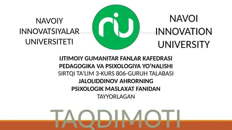 Psixologik maslahat taqdimoti 1
