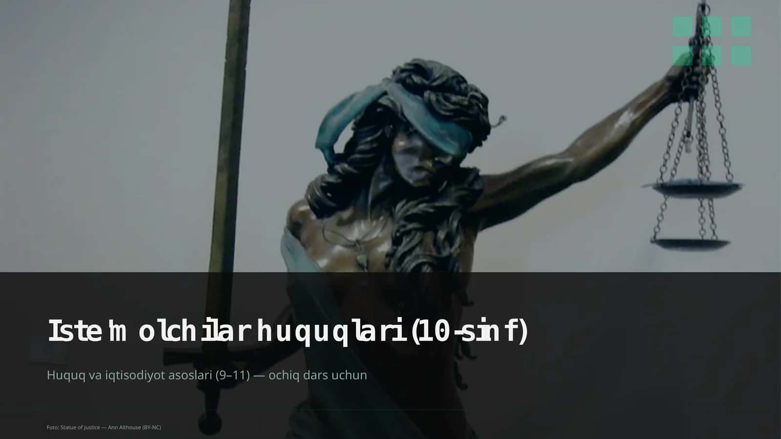 Iste'molchilar huquqlari (10-sinf) 1