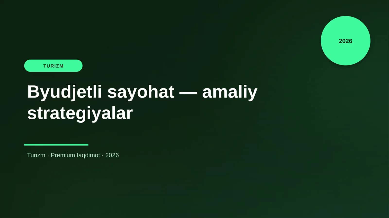 TURIZM 1
