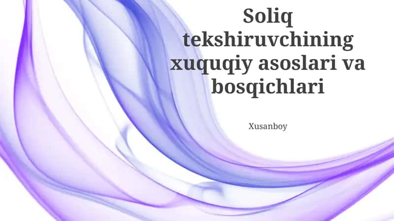 Soliq Tekshiruvi 1