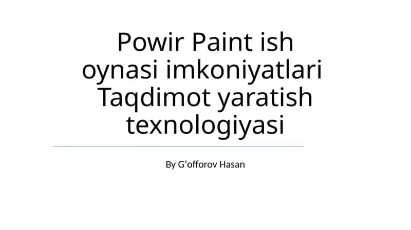Powir Paint 1