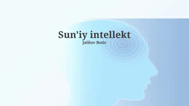 Sun'iy intellekt 1