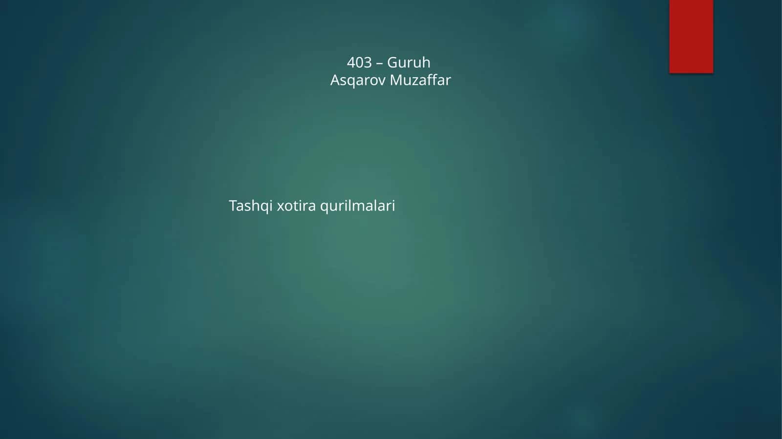 Tashqi xotira qurilmalari 1