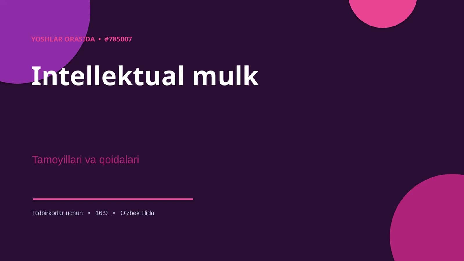 Intellektual mulk 1