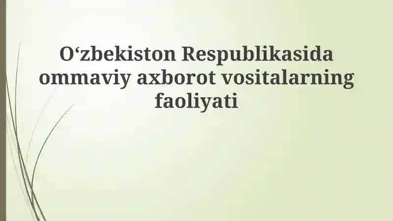 Oʻzbekiston OAV: Tarix, Qonunchilik va Davlat Siyosati