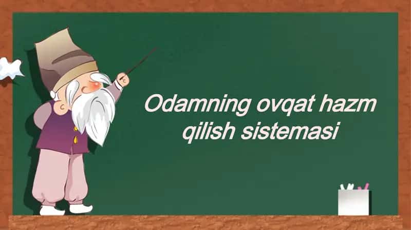 Odamning ovqatlanish tizimi 1