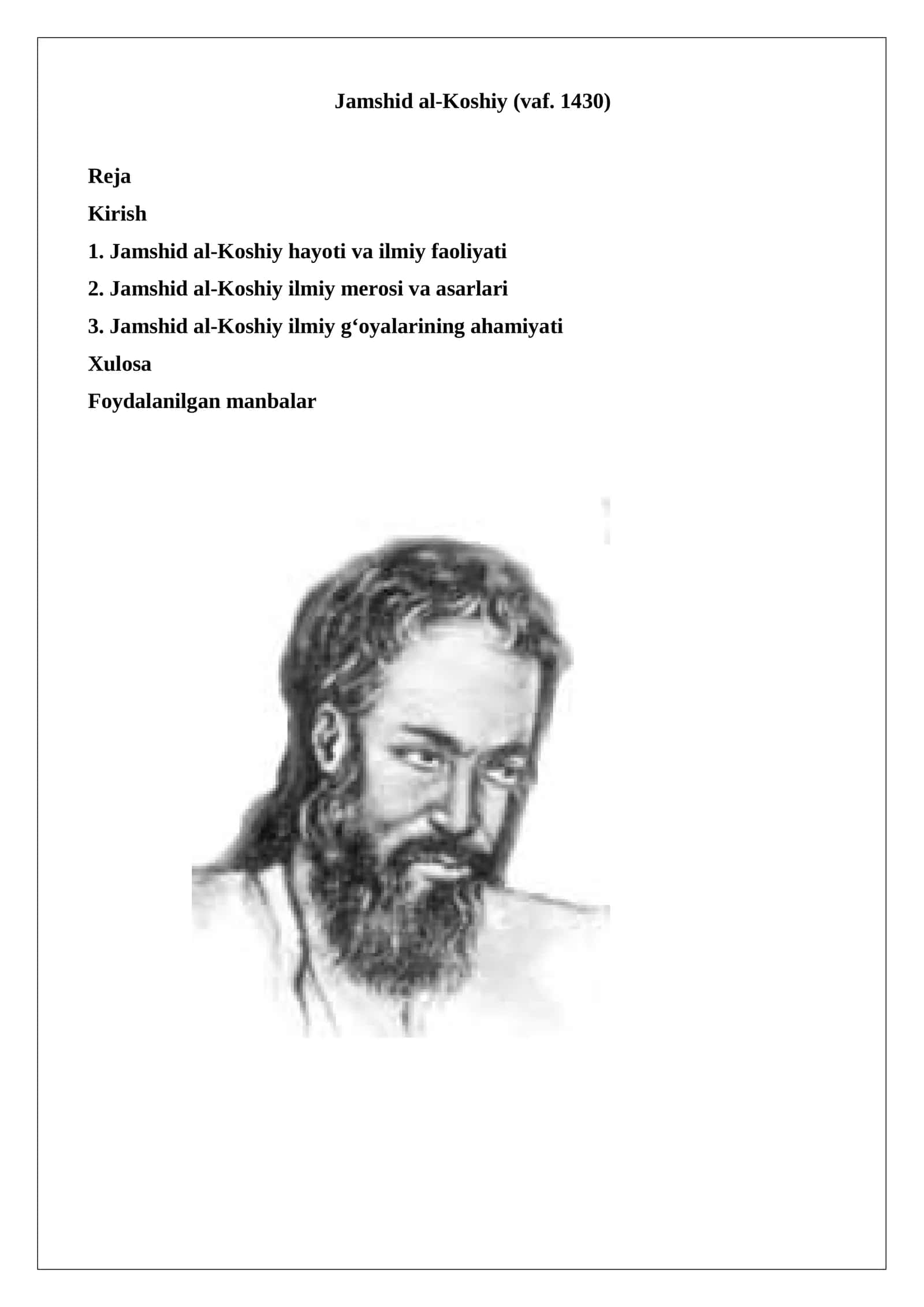Jamshid al-Koshiy (vaf. 1430) 1
