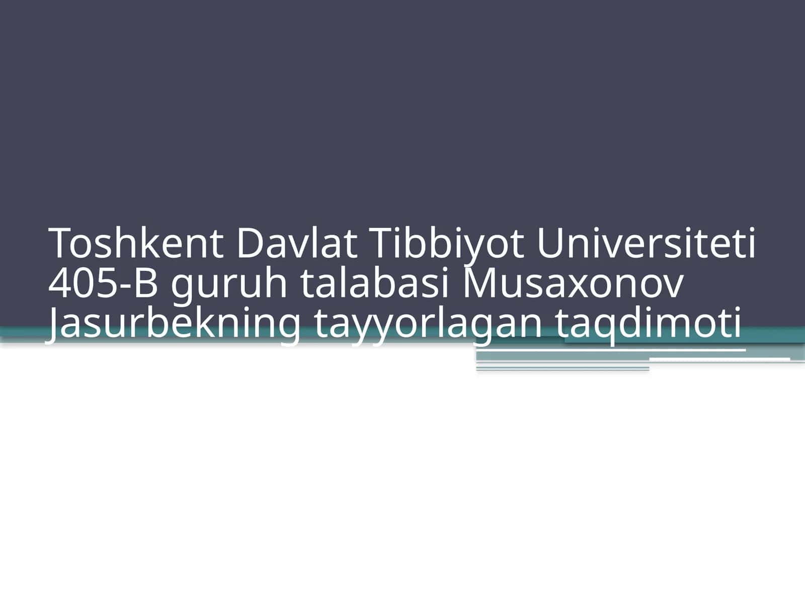 Stomatologiyada Ogʻriqsizlantirish usullari 1