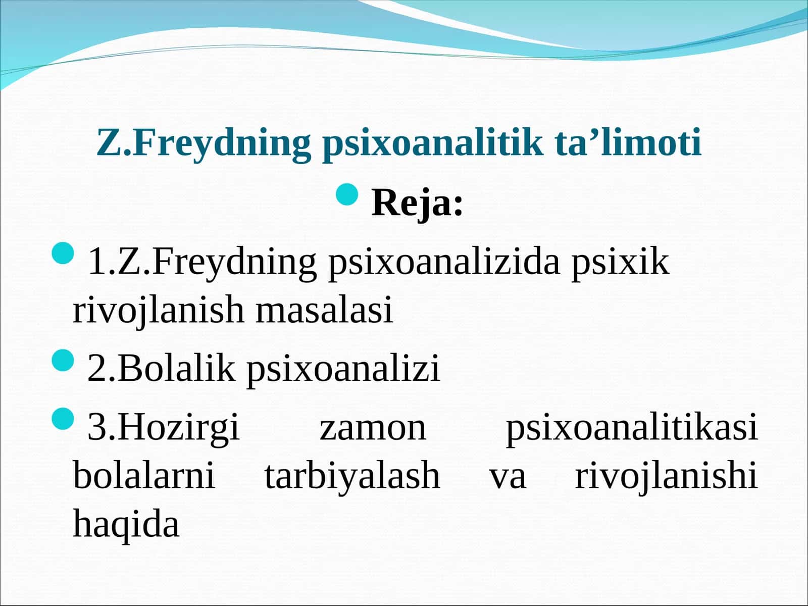 Z.Freydning psixoanalitik ta’limoti 1