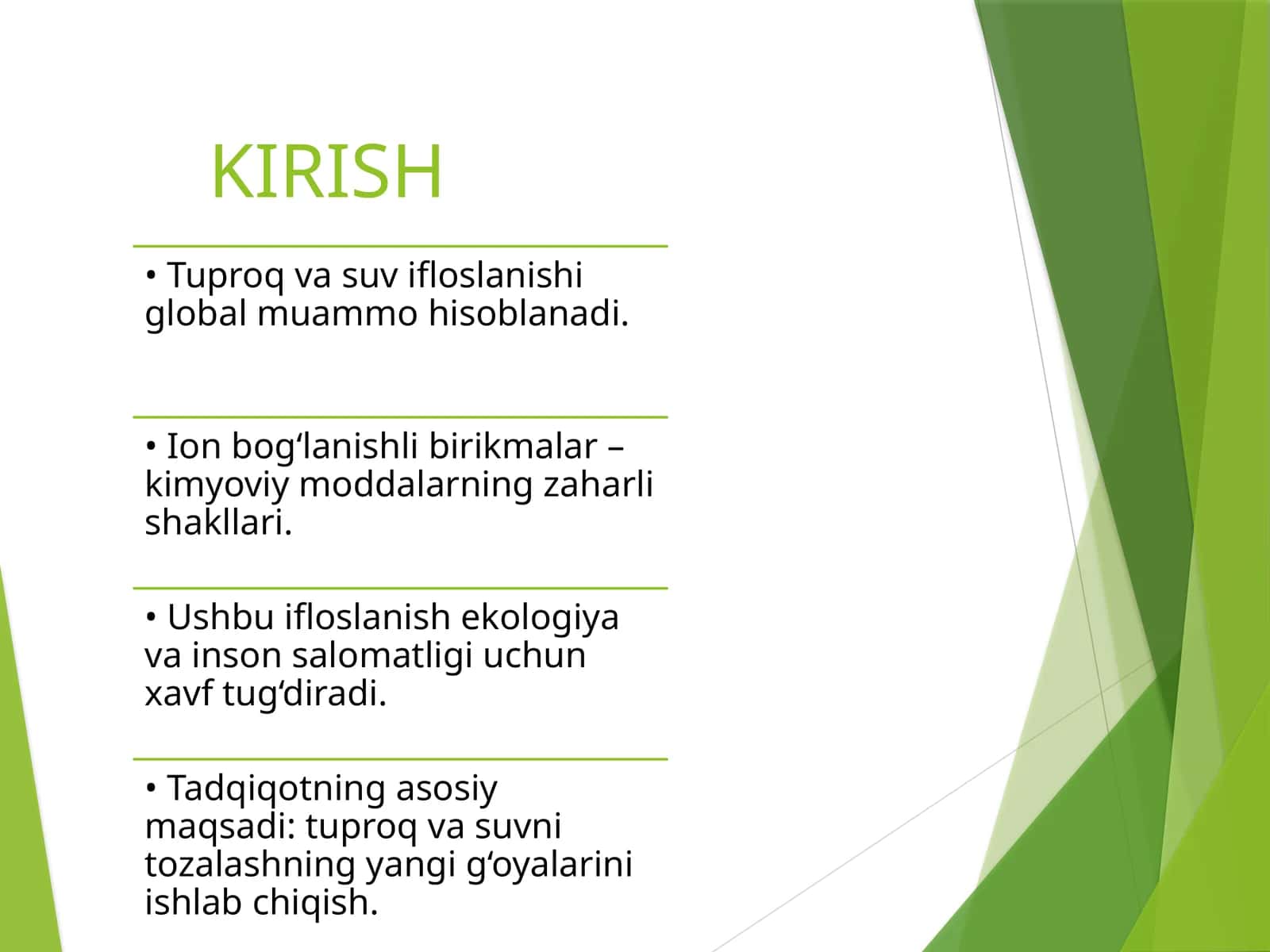 Tuproq va suvning ifloslanish sabablari 1