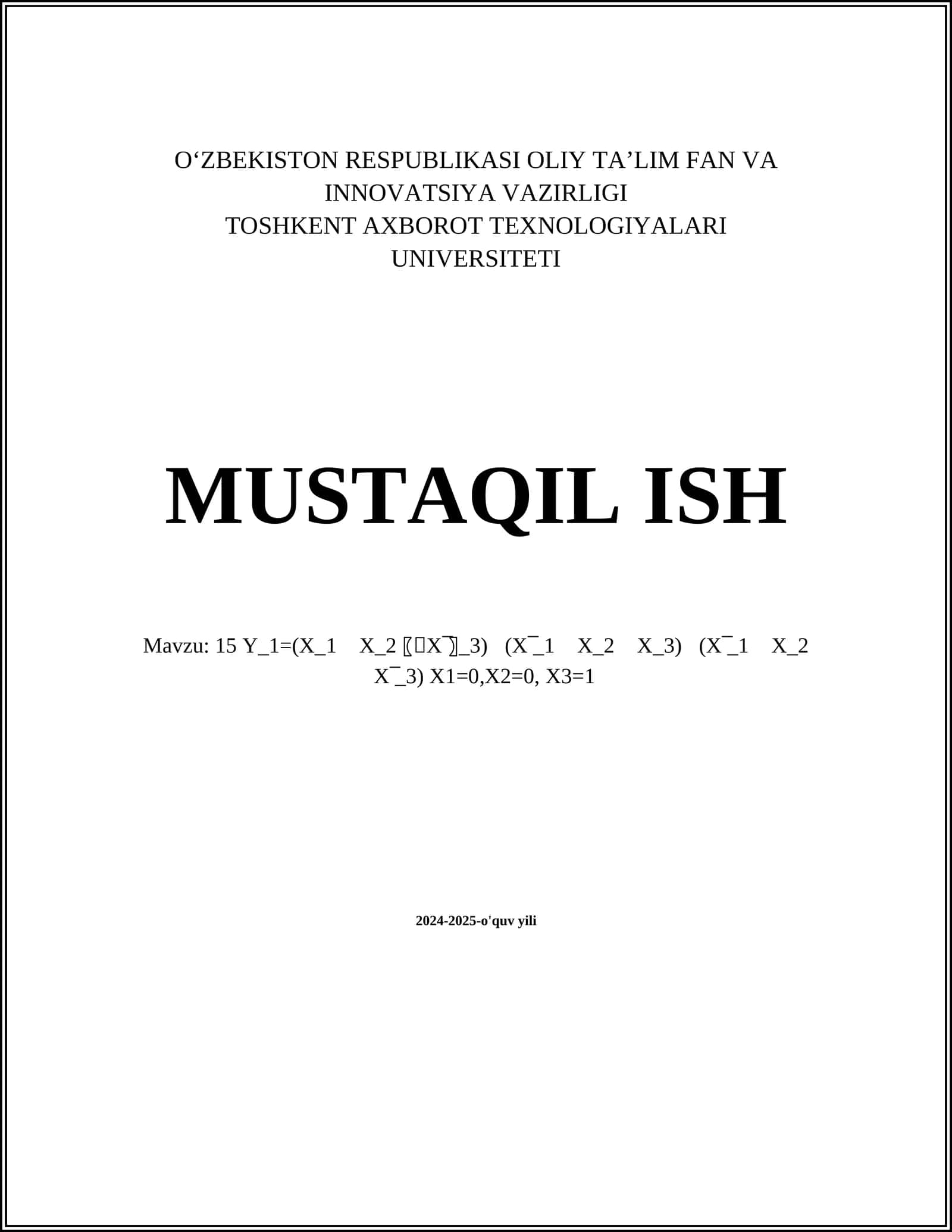 Matematik mantiq 1