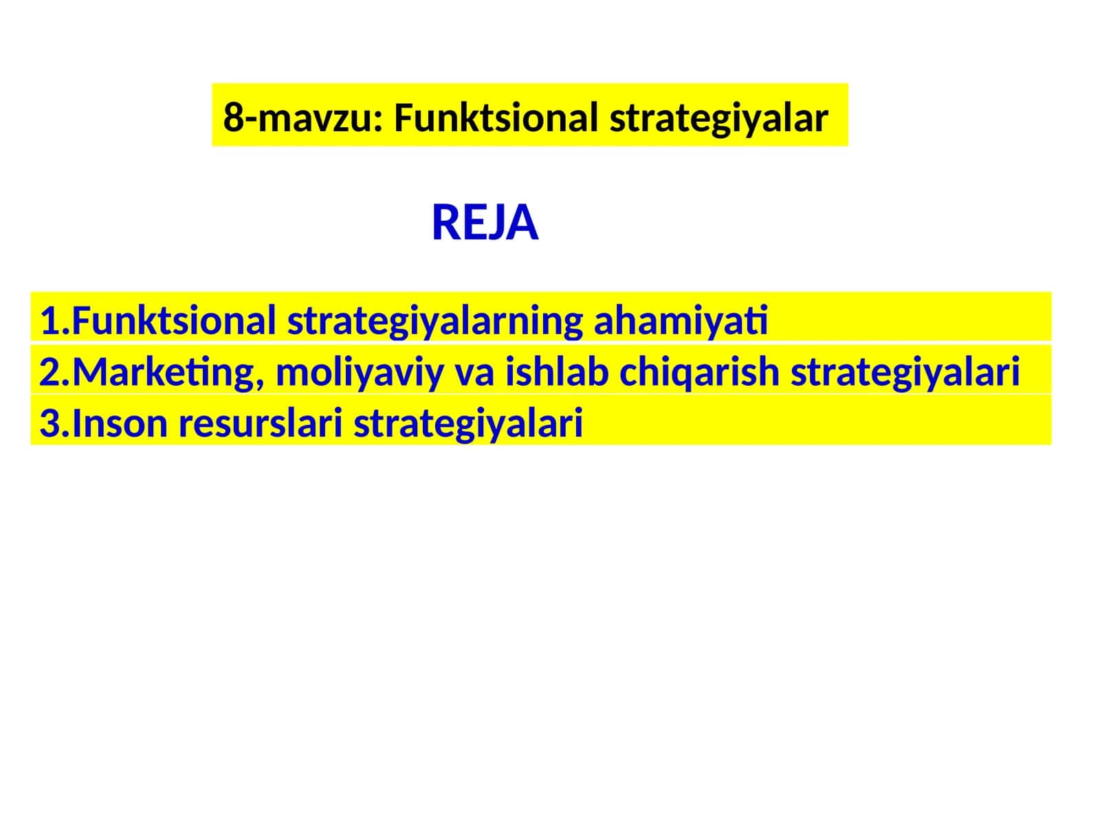 Funktsional strategiyalar 1