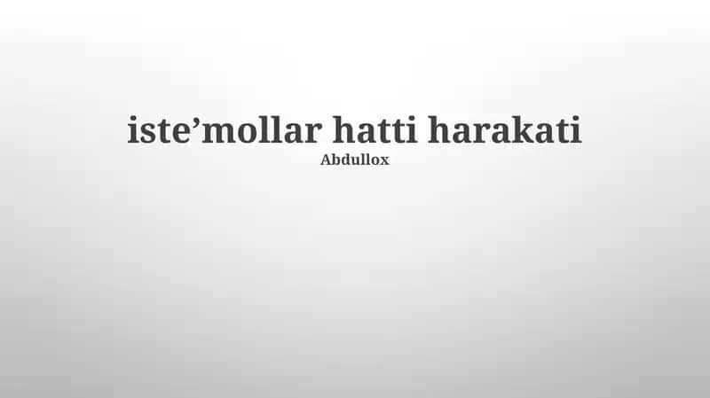 Iste'mollar hatti harakati 1