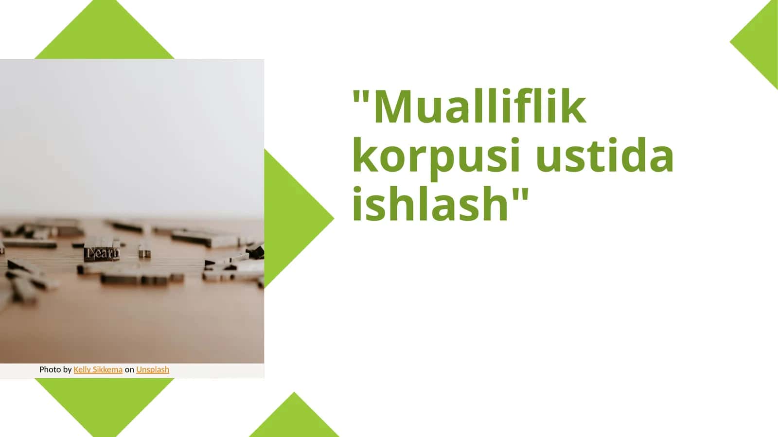 Mualliflik korpusi ustida ishlash 1