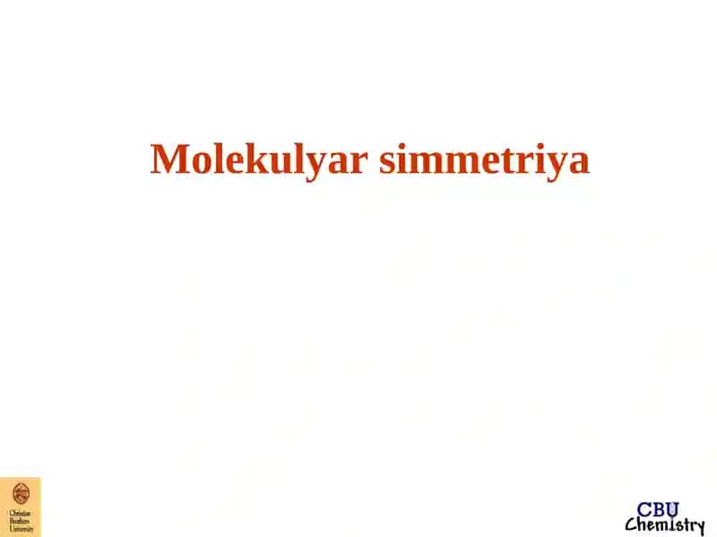 Molekulyar simmetriya