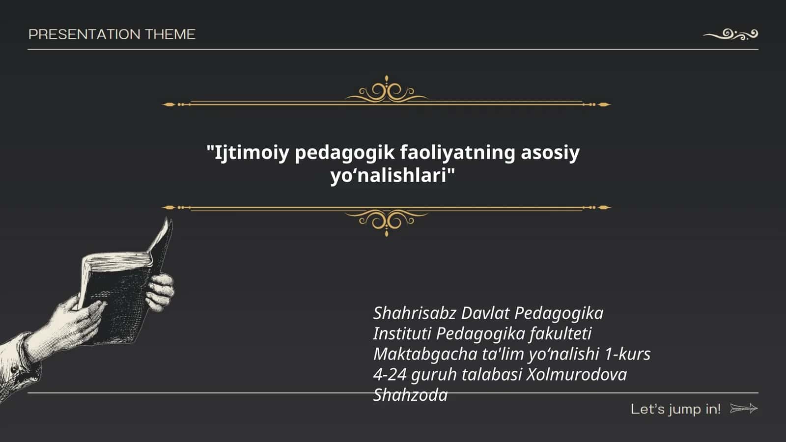 Ijtimoiy pedagogik faoliyatning asosiy yoʻnalishlari 1