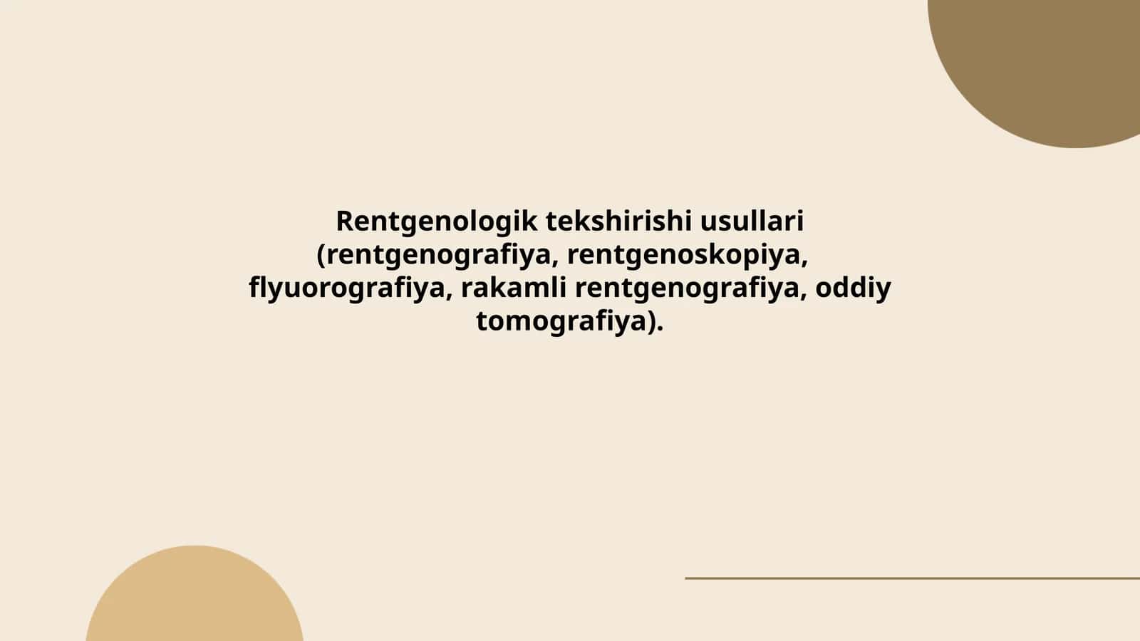 Rentgenologik tekshirishi usullari 1