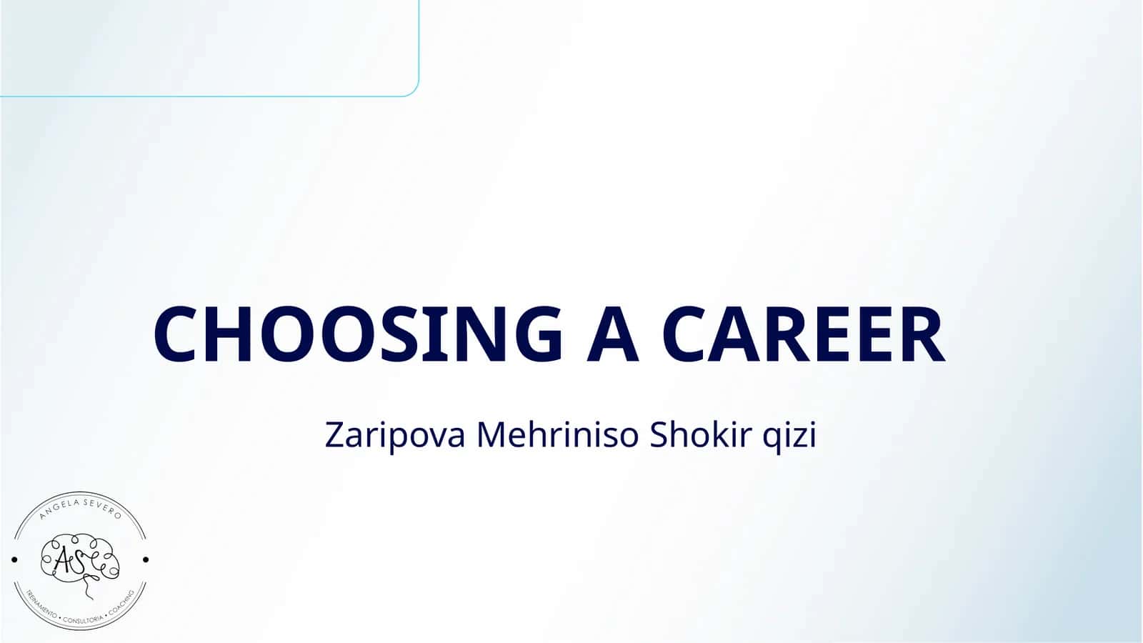 CHOOSING A CAREER 1