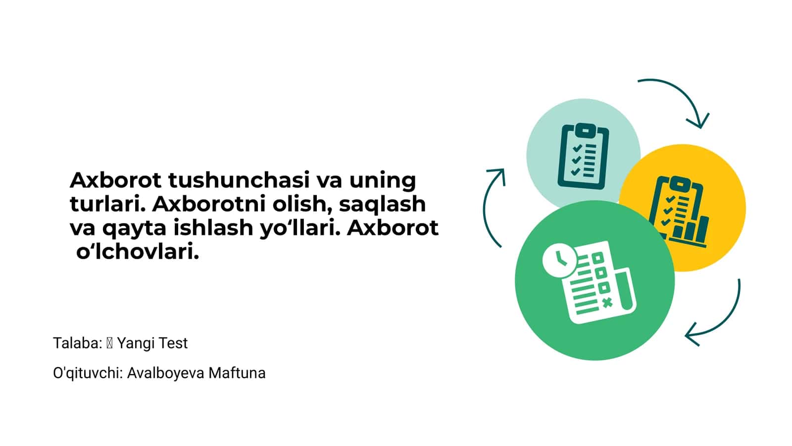 Axborot Tushunchasi va Uning Turlari 1