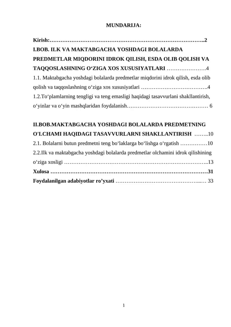 Maktabgacha Ta'limning O'zgarishi 1