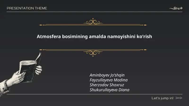 Atmosfera bosimining amalda namoyishini koʻrish 1