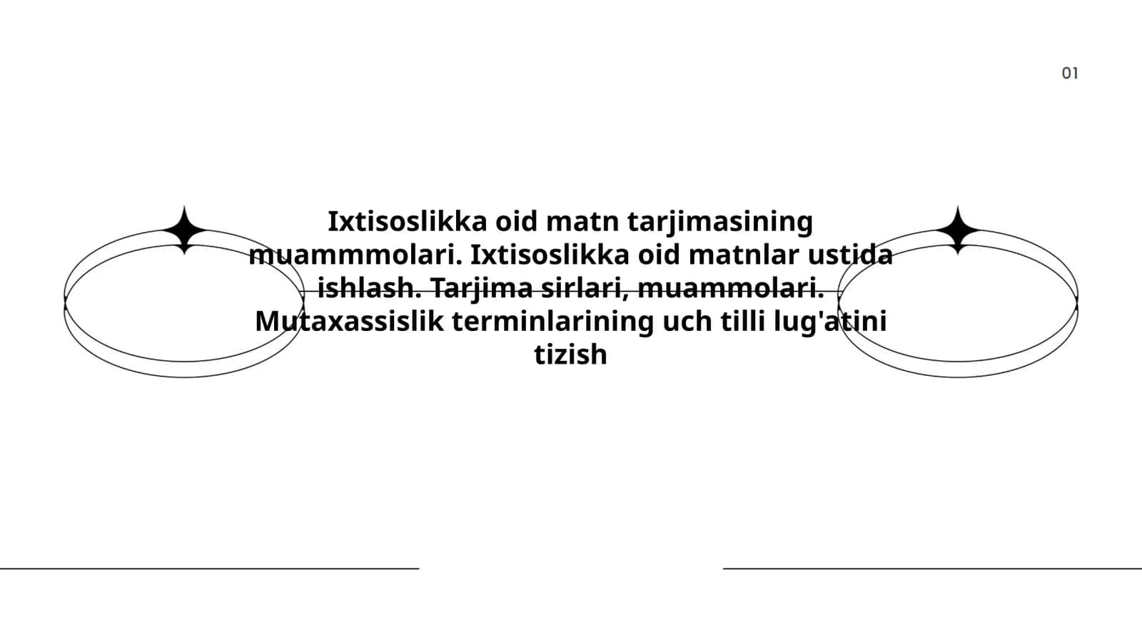 Ixtisoslikka oid matn tarjimasining muammmolari 1