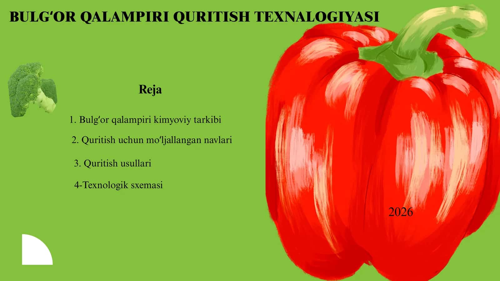 BULGʻOR QALAMPIRI QURITISH TEXNALOGIYASI 1