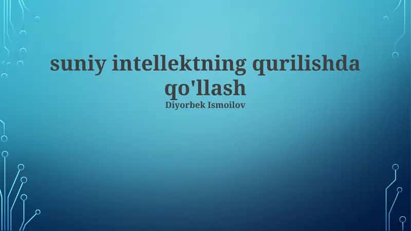 Aqlli Qurilish Maydonchalari 1