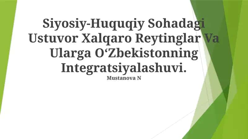 Xalqaro reytinglar 1