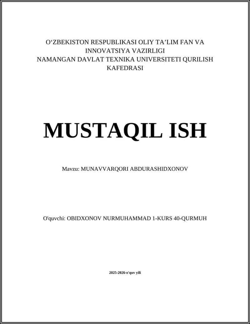 MUNAVVARQORI ABDURASHIDXONOV 1