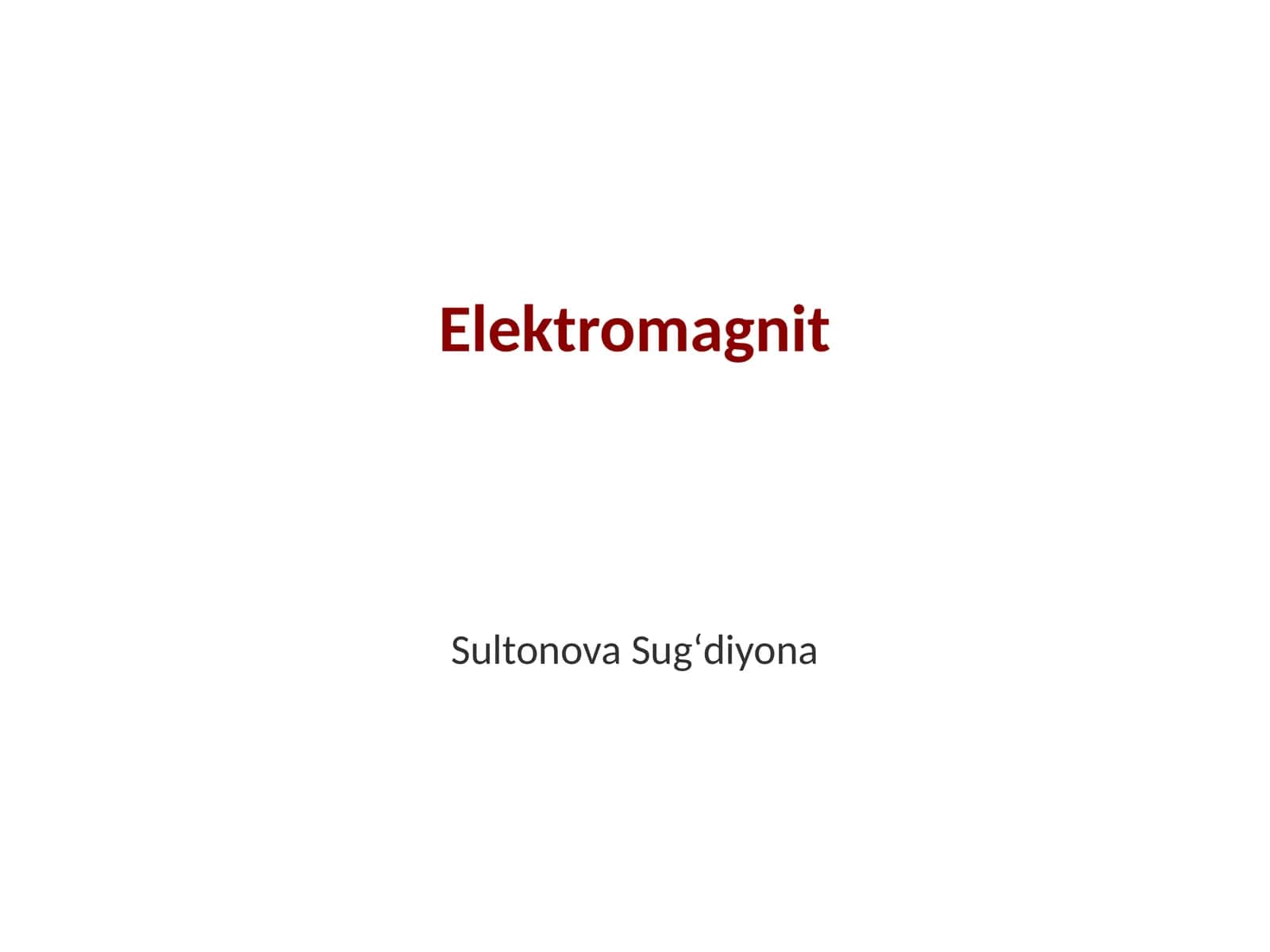 Elektromagnit 1