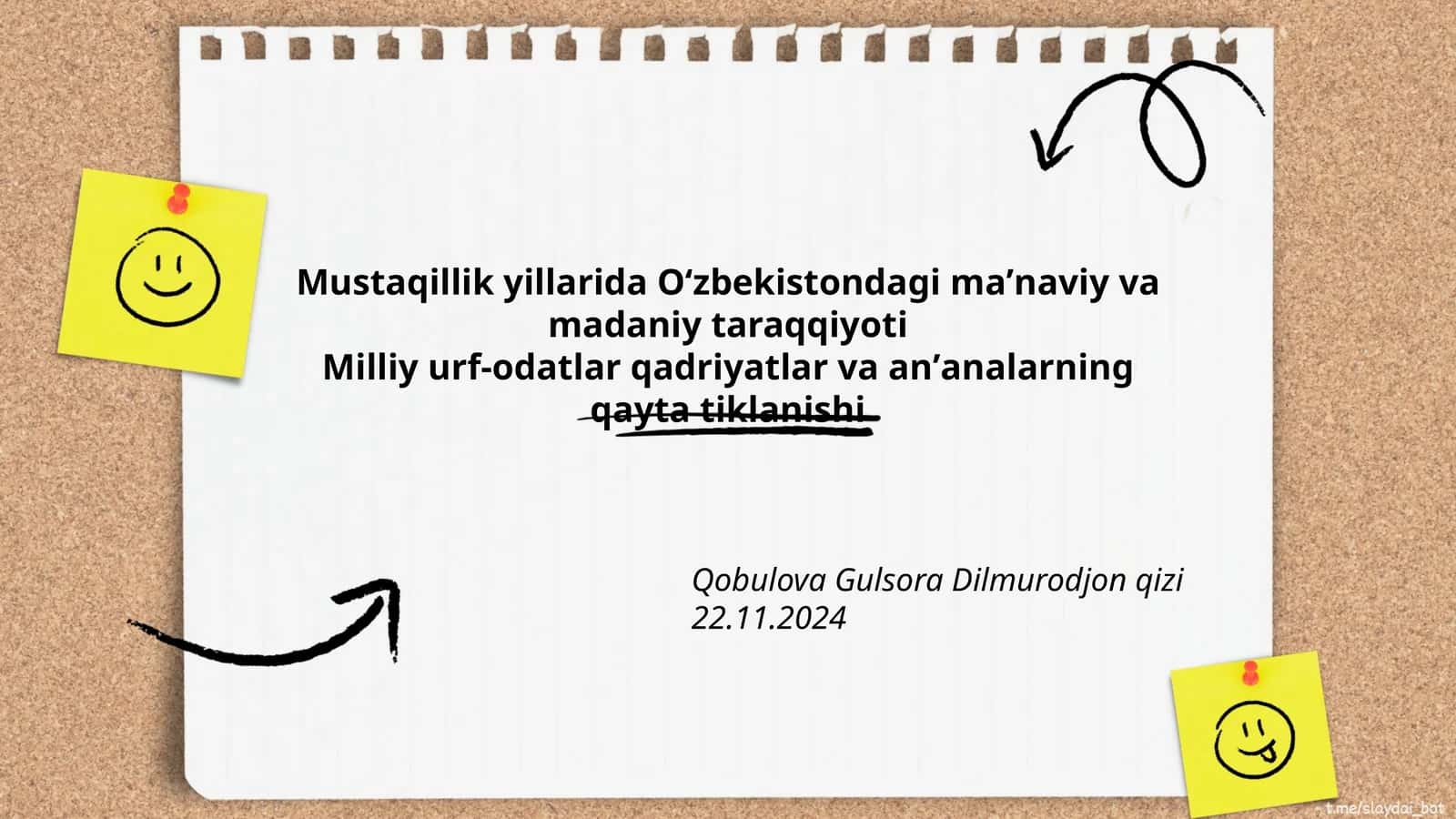 Milliy Urf-Odatlar Qadriyatlar va An'analarning Qayta Tiklanishi 1