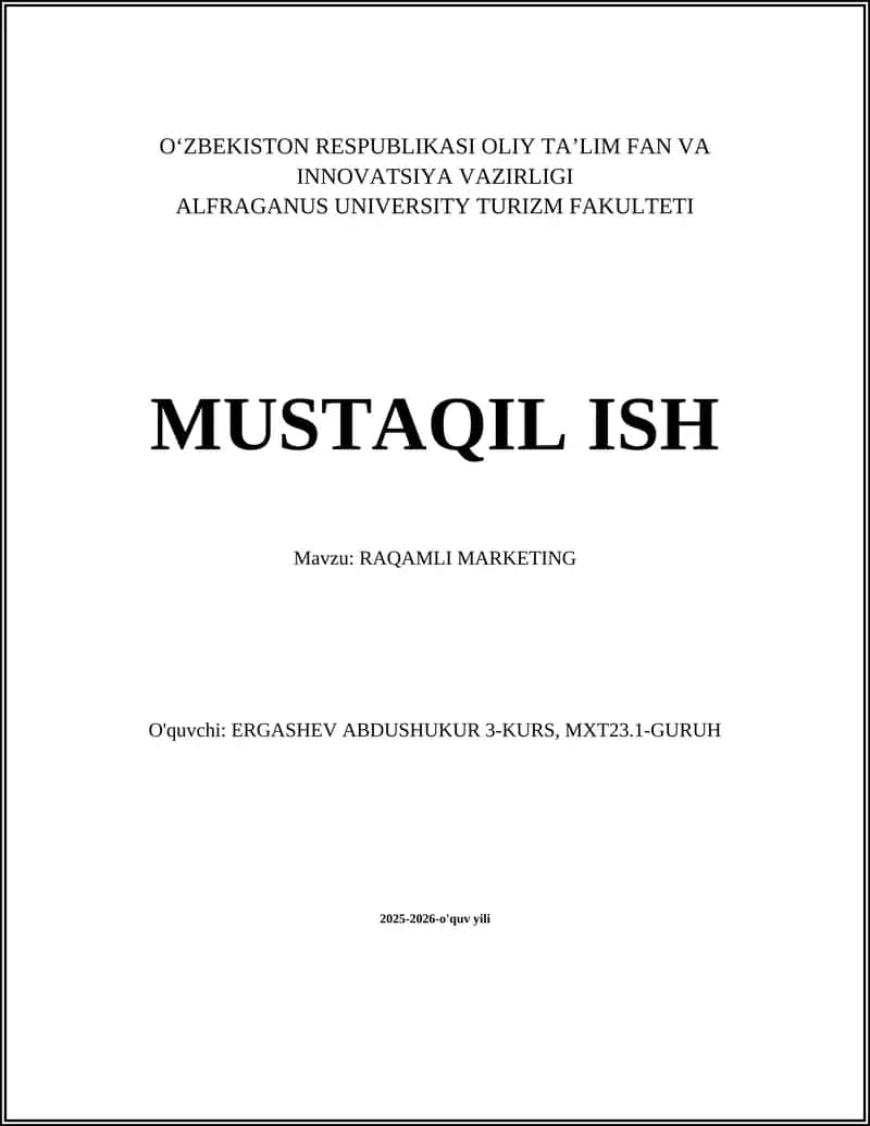 RAQAMLI MARKETING 1