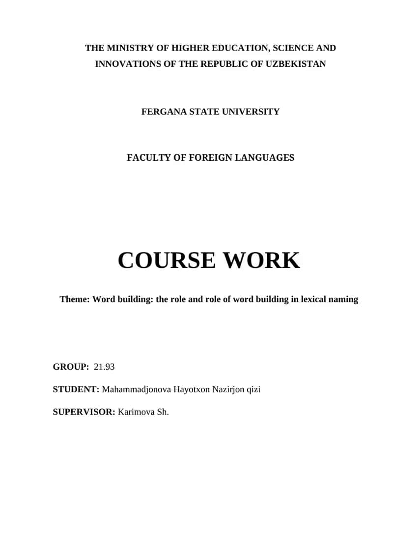 Word building: the role and role of word building in lexical naming 1