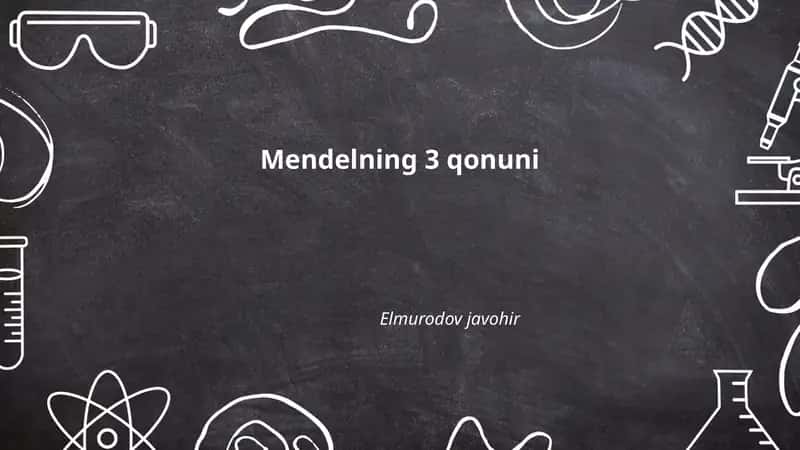 Mendelning 3 qonuni 1