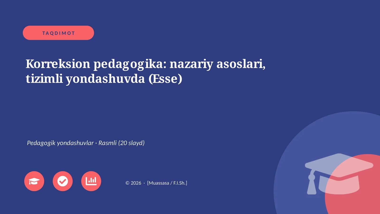 Korreksion pedagogika: nazariy asoslari, tizimli yondashuvda (Esse) 1