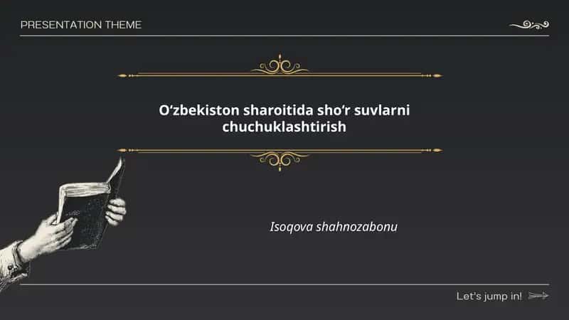 Sho‘r suvlarni chuchuklashtirish 1