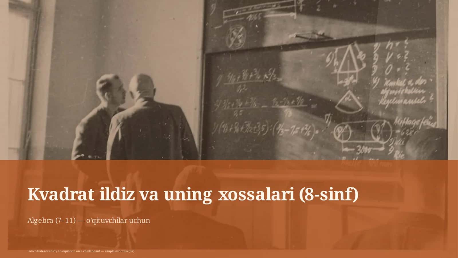 Kvadrat ildiz va uning xossalari (8-sinf) 1