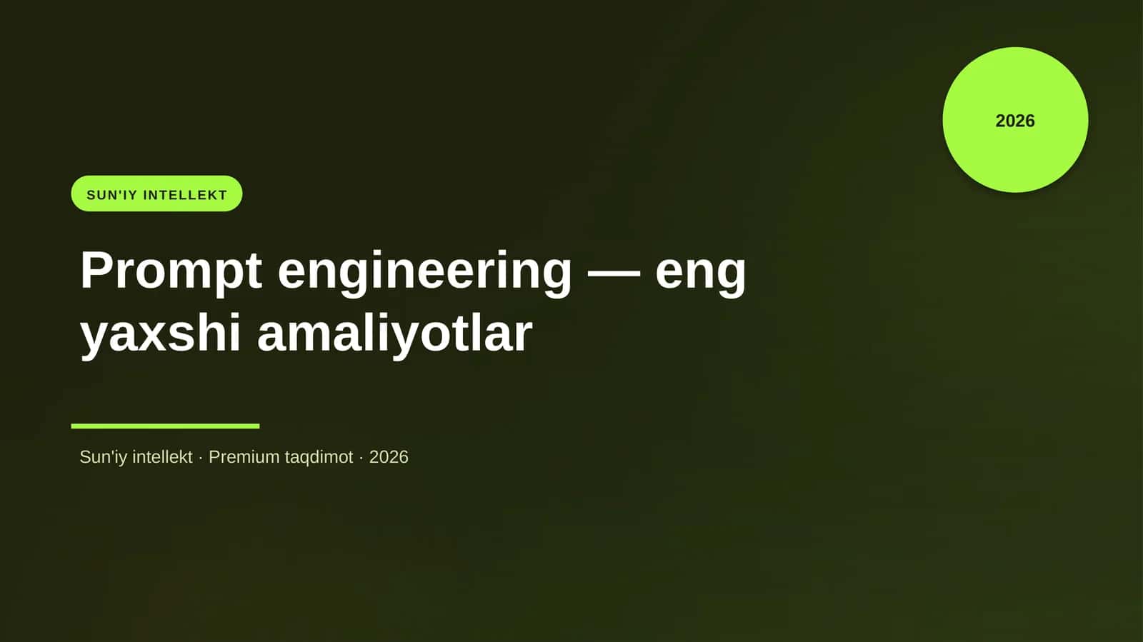 Prompt engineering — eng yaxshi amaliyotlar 1