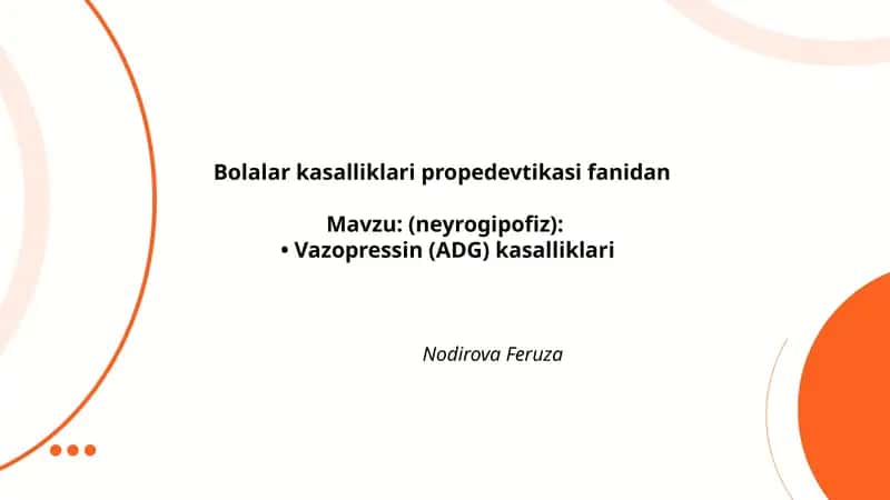 Bolalar kasalliklari propedevtikasi fanidan 1