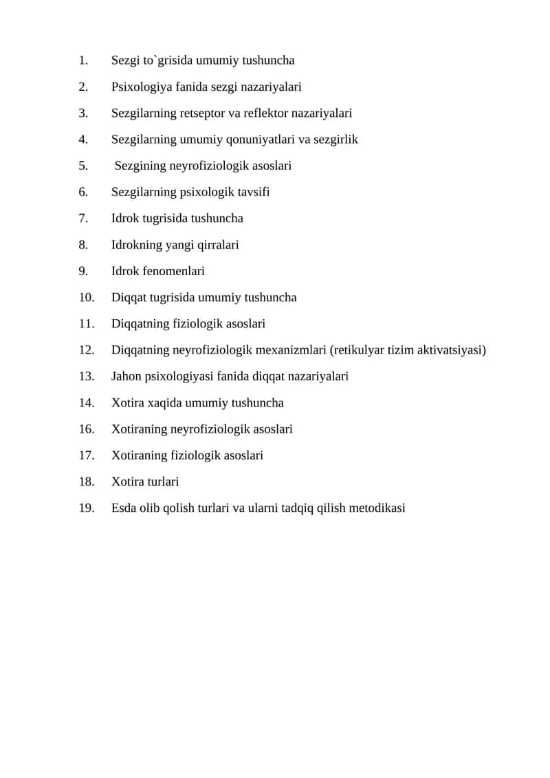 Xotira xaqida umumiy tushuncha 1